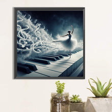 Carica l'immagine nel visualizzatore di Gallery, La ragazza del pianoforte- Diamond Painting-40x40cm