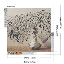 Carica l'immagine nel visualizzatore di Gallery, La ragazza del pianoforte- Diamond Painting-40x40cm