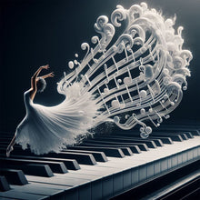 Carica l'immagine nel visualizzatore di Gallery, La ragazza del pianoforte- Diamond Painting-40x40cm