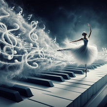 Carica l'immagine nel visualizzatore di Gallery, La ragazza del pianoforte- Diamond Painting-40x40cm