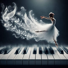 Carica l'immagine nel visualizzatore di Gallery, La ragazza del pianoforte- Diamond Painting-40x40cm