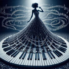Carica l'immagine nel visualizzatore di Gallery, La ragazza del pianoforte- Diamond Painting-40x40cm