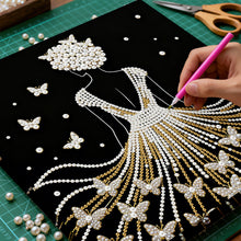 Carica l'immagine nel visualizzatore di Gallery, Elegant Girl-Partial Pearl Painting Kit with Frame-25x25cm