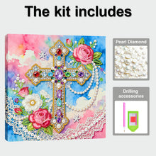 Carica l'immagine nel visualizzatore di Gallery, Cross-Partial Pearl Painting Kit with Frame-25x25cm