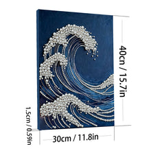 Carica l'immagine nel visualizzatore di Gallery, Waves-Partial Pearl Painting Kit with Frame-30x40cm