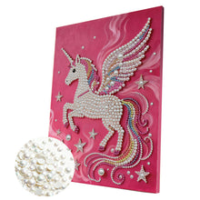 Carica l'immagine nel visualizzatore di Gallery, Unicorn-Partial Pearl Painting Kit with Frame-30x40cm