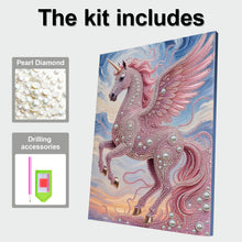 Carica l'immagine nel visualizzatore di Gallery, Unicorn-Partial Pearl Painting Kit with Frame-30x40cm