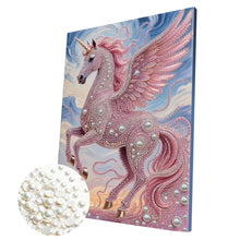 Carica l'immagine nel visualizzatore di Gallery, Unicorn-Partial Pearl Painting Kit with Frame-30x40cm