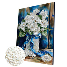 Carica l'immagine nel visualizzatore di Gallery, Blue Vase-Partial Pearl Painting Kit with Frame-30x40cm