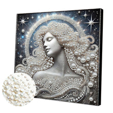Carica l'immagine nel visualizzatore di Gallery, Lady-Partial Pearl Painting Kit with Frame-30x30cm
