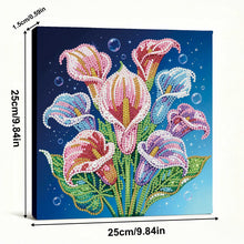Carica l'immagine nel visualizzatore di Gallery, Calla Lily-Partial Pearl Painting Kit with Frame-25x25cm