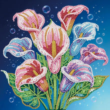 Carica l'immagine nel visualizzatore di Gallery, Calla Lily-Partial Pearl Painting Kit with Frame-25x25cm
