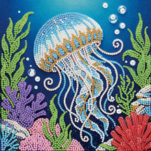 Carica l'immagine nel visualizzatore di Gallery, Jellyfish-Partial Pearl Painting Kit with Frame-25x25cm