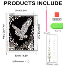 Carica l'immagine nel visualizzatore di Gallery, Owl-Partial Pearl Painting Kit Without Frame-30x40cm