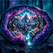 Carica l'immagine nel visualizzatore di Gallery, Amethyst bl¨¹tenbaum- Round Diamond Painting-40x40cm