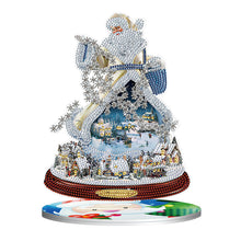 Carica l'immagine nel visualizzatore di Gallery, Ornamento natalizio da scrivania con motivo a diamante perforato su un solo lato