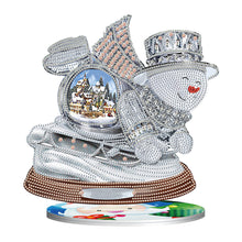 Carica l'immagine nel visualizzatore di Gallery, Ornamento natalizio da scrivania con motivo a diamante perforato su un solo lato