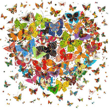 Carica l'immagine nel visualizzatore di Gallery, Cuore farfalla - diamante rotondo pieno - 30x30cm