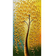 Carica l'immagine nel visualizzatore di Gallery, Albero di fiori d'oro - pittura di diamante rotondo - 85x45cm