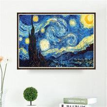 Carica l'immagine nel visualizzatore di Gallery, Notte stellata - diamante rotondo - 40x30cm