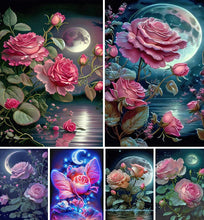 Carica l'immagine nel visualizzatore di Gallery, rosa chiaro di luna-Pieno di trapano Diamond Painting