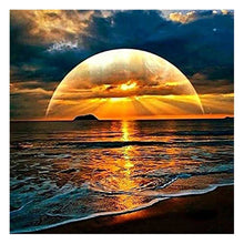 Carica l'immagine nel visualizzatore di Gallery, Mare sole nascente - diamante rotondo - 30x30cm