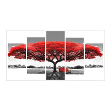 Carica l'immagine nel visualizzatore di Gallery, Albero rosso 5 - foto - diamante rotondo completo - 95x45cm