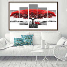 Carica l'immagine nel visualizzatore di Gallery, Albero rosso 5 - foto - diamante rotondo completo - 95x45cm