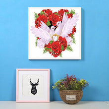 Carica l'immagine nel visualizzatore di Gallery, Rosa amore piccione - diamante rotondo pieno - 30x30cm
