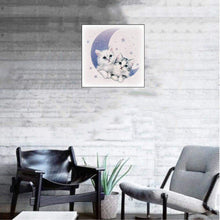 Carica l'immagine nel visualizzatore di Gallery, Carino gatti luna - diamante rotondo pieno - 25x25cm