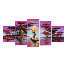 Carica l'immagine nel visualizzatore di Gallery, 5pc/set canottaggio - diamante rotondo - 95x45cm