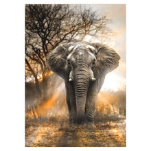 Carica l'immagine nel visualizzatore di Gallery, Elefante in piedi - diamante rotondo - 40x30cm