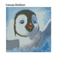 Carica l'immagine nel visualizzatore di Gallery, Pinguino - diamante rotondo - 30x30cm