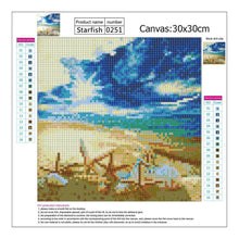 Carica l'immagine nel visualizzatore di Gallery, Spiaggia - diamante rotondo - 30x30cm