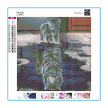 Carica l'immagine nel visualizzatore di Gallery, Gatto riflesso - diamante rotondo - 40x40cm