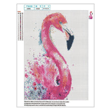 Carica l'immagine nel visualizzatore di Gallery, Animale uccello rosa - pittura di diamante completo - 40x30cm
