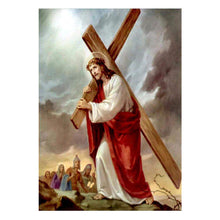 Carica l'immagine nel visualizzatore di Gallery, Cross religioso - diamante rotondo pieno - 30x40cm