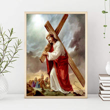 Carica l'immagine nel visualizzatore di Gallery, Cross religioso - diamante rotondo pieno - 30x40cm