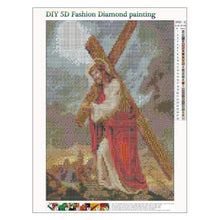Carica l'immagine nel visualizzatore di Gallery, Cross religioso - diamante rotondo pieno - 30x40cm