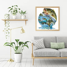 Carica l'immagine nel visualizzatore di Gallery, Pesce - diamante rotondo pieno - 35x35cm