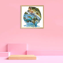 Carica l'immagine nel visualizzatore di Gallery, Pesce - diamante rotondo pieno - 35x35cm