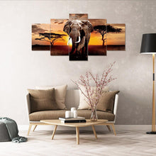 Carica l'immagine nel visualizzatore di Gallery, 5pcs/set elefante - pittura di diamante rotondo - 95x45cm