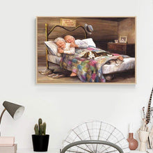Carica l'immagine nel visualizzatore di Gallery, Felice vecchia coppia - diamante rotondo pieno - 40x30cm
