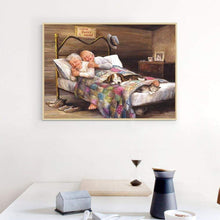 Carica l'immagine nel visualizzatore di Gallery, Felice vecchia coppia - diamante rotondo pieno - 40x30cm