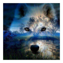Carica l'immagine nel visualizzatore di Gallery, Lupo animale - pittura di diamante completo - 30x30cm