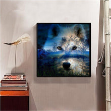 Carica l'immagine nel visualizzatore di Gallery, Lupo animale - pittura di diamante completo - 30x30cm
