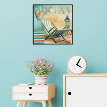 Carica l'immagine nel visualizzatore di Gallery, Sedia da spiaggia mare - diamante rotondo - 30x30cm