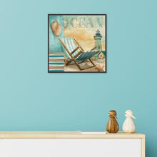 Carica l'immagine nel visualizzatore di Gallery, Sedia da spiaggia mare - diamante rotondo - 30x30cm