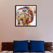 Carica l'immagine nel visualizzatore di Gallery, Elefante - diamante quadrato pieno - 30x30cm