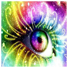 Carica l'immagine nel visualizzatore di Gallery, Occhio colorato - diamante rotondo - 30x30cm